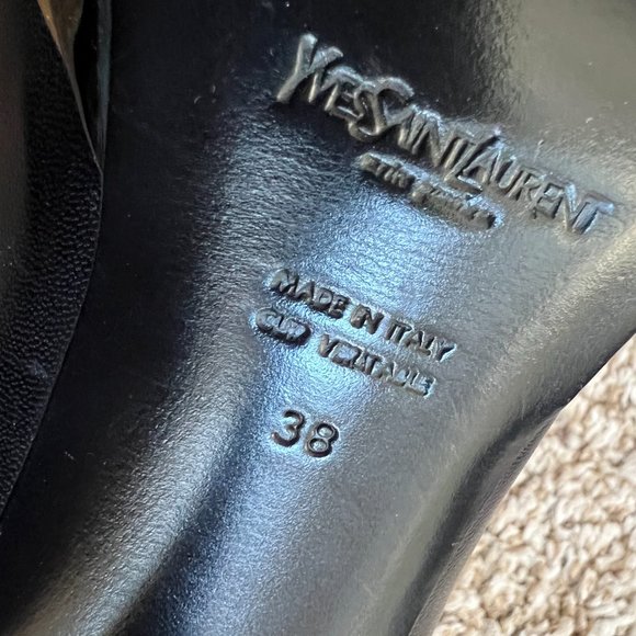 Yves Saint Laurent Women's Black Patent Leather Heels - Picture 11 of 11